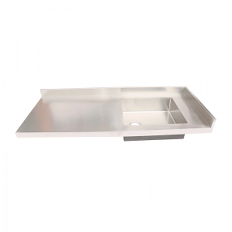 Fregadero de cocina comercial de acero inoxidable de 1200mm de 47 pulgadas con tablero de drenaje izquierdo podría ser de 4 pulgadas a 12 pulgadas